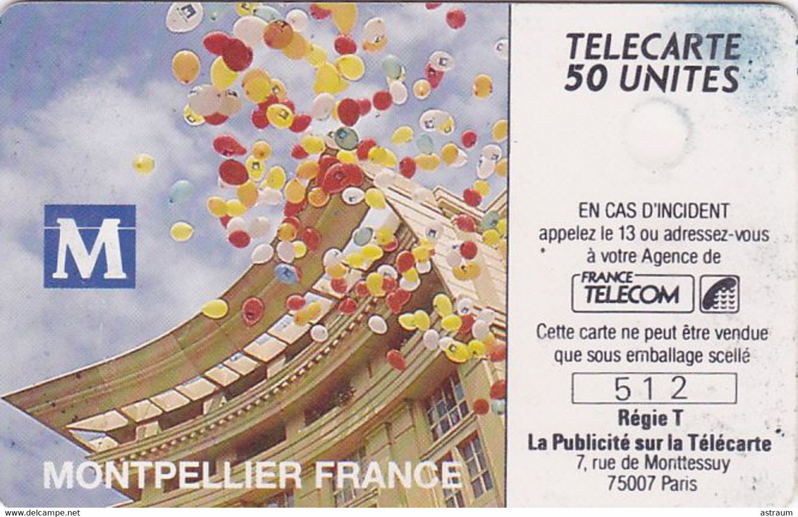 Telecarte Privée - D325 - Montpellier Eurocité - Gem - 1500 Ex  - 50 Un - 1990 - Privat