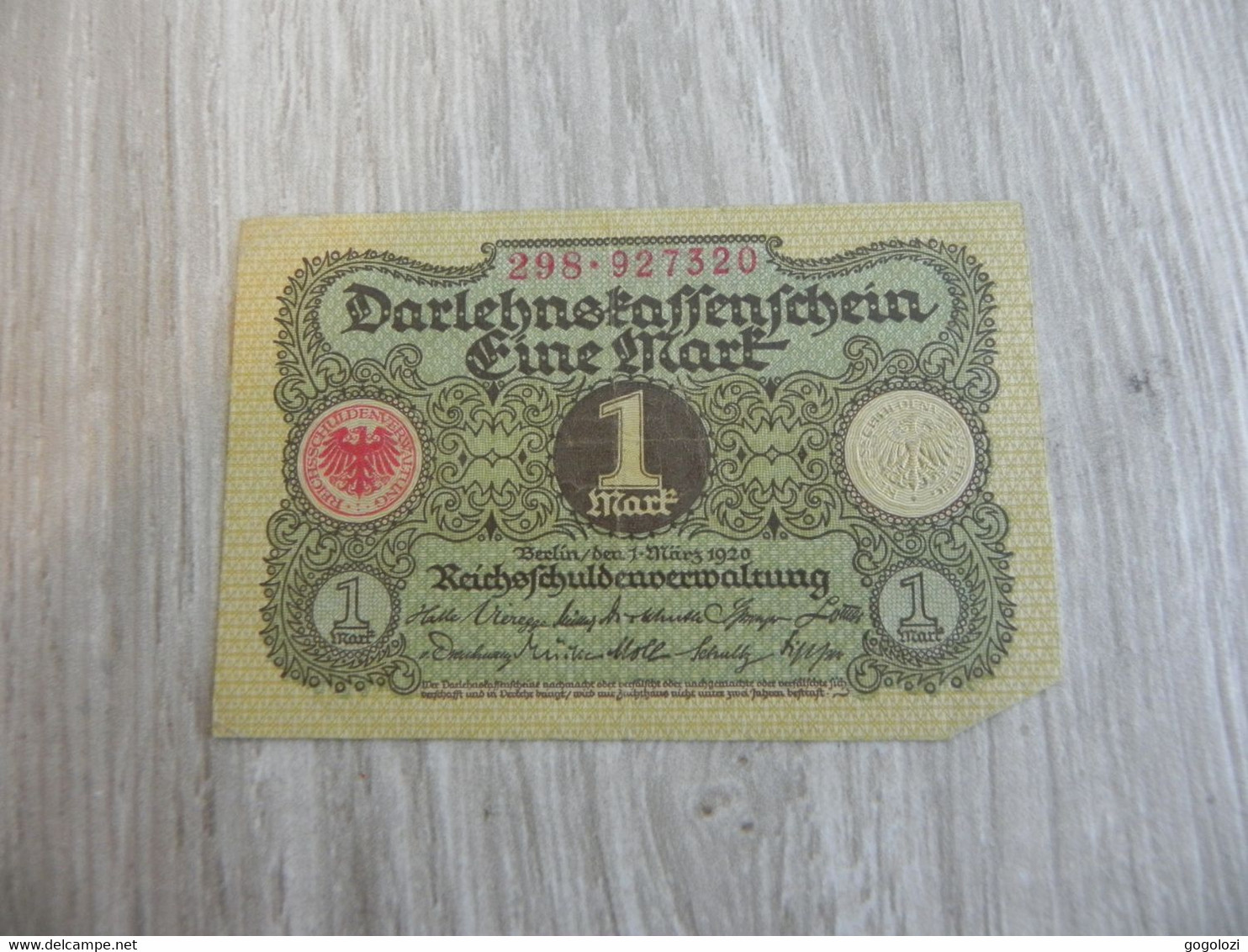 Deutschland Germany 1 Mark 1920 - 1 Mark