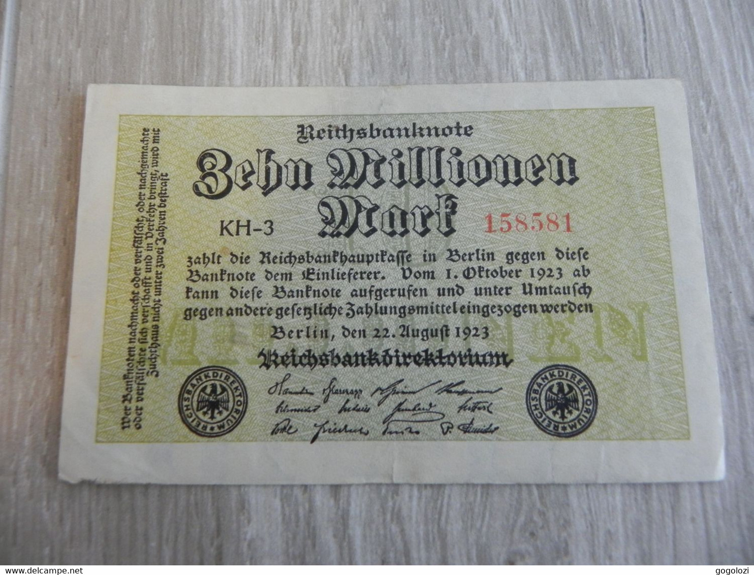 Deutschland Germany 10 Millionen Mark 1923 - 10 Miljoen Mark