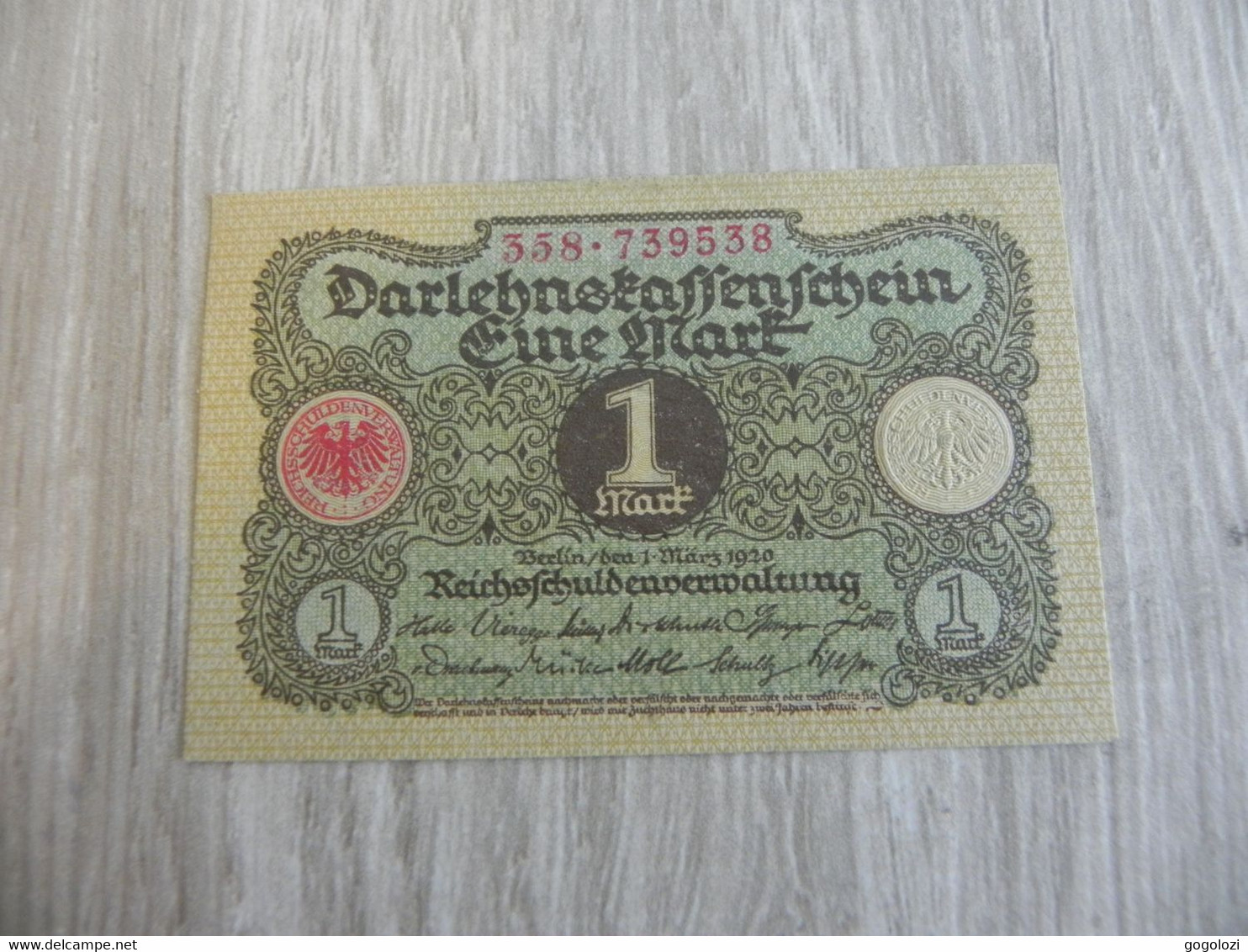 Deutschland Germany 1 Mark 1920 - 1 Mark