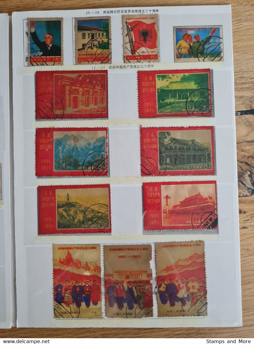 China 1970-1973 - Special Leaflet With Canceled Stamps (READ) - Proeven & Herdrukken