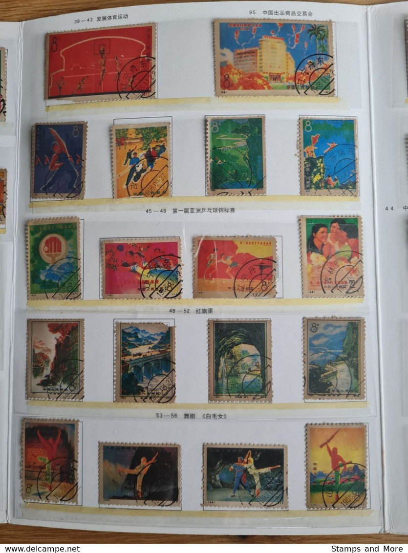 China 1970-1973 - Special Leaflet with canceled stamps (READ)