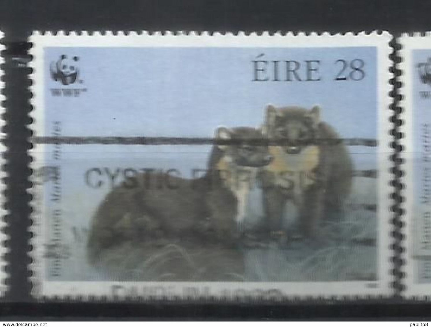 EIRE IRELAND IRLANDA 1992 WWF WORLD WILDLIFE FUND PINE MARTEN 28p USED USATO OBLITERE' - Used Stamps