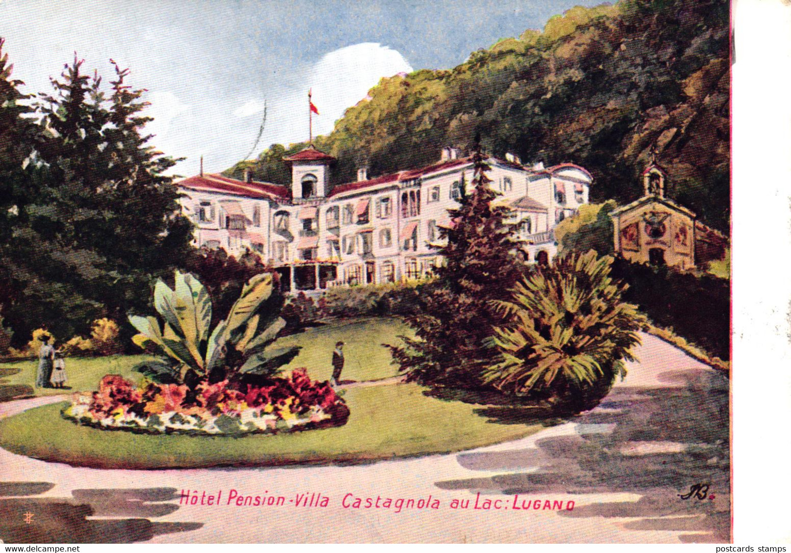 Lugano, Hotel Pension Villa Castagnola, 1907 - Agno