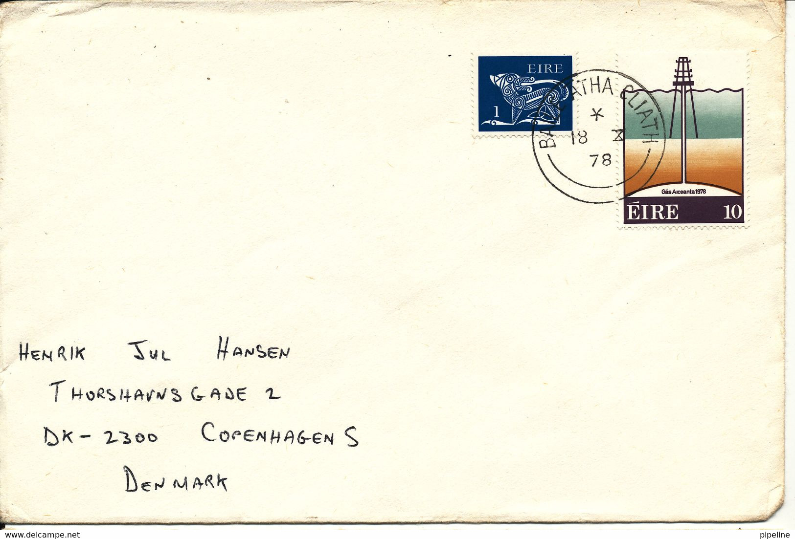 Ireland Cover Sent To Denmark Baile Atha Cliath 18-10-1978 - Briefe U. Dokumente