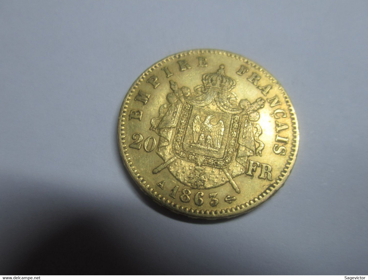 20 Francs Or 1863 A Napoléon III - 20 Francs (gold)