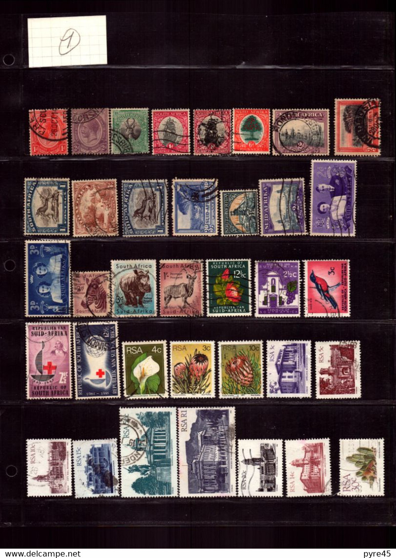 AFRIQUE DU SUD LOT DE 45 TIMBRES TOUTE PERIODE PRINCIPALEMENT OBLITERE LOT 99 - Collections, Lots & Series