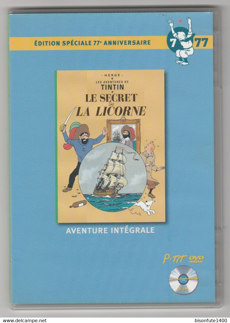 TINTIN : Mini DVD "Le Secret De La Licorne" Edition Spéciale 77ème Anniversaire ( Voir Photos ) - Séries Et Programmes TV