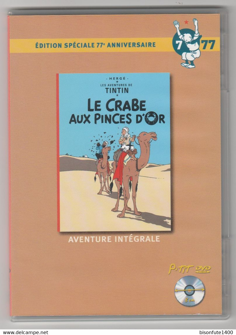 TINTIN : Mini DVD "Le Crabe Aux Pinces D'Or" Edition Spéciale 77ème Anniversaire ( Voir Photos ) - TV-Serien