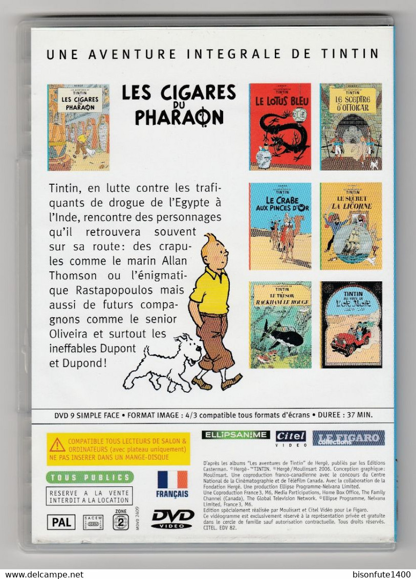 TINTIN : Mini DVD "Les Cigares Du Pharaon" Edition Spéciale 77ème Anniversaire ( Voir Photos ) - TV Shows & Series