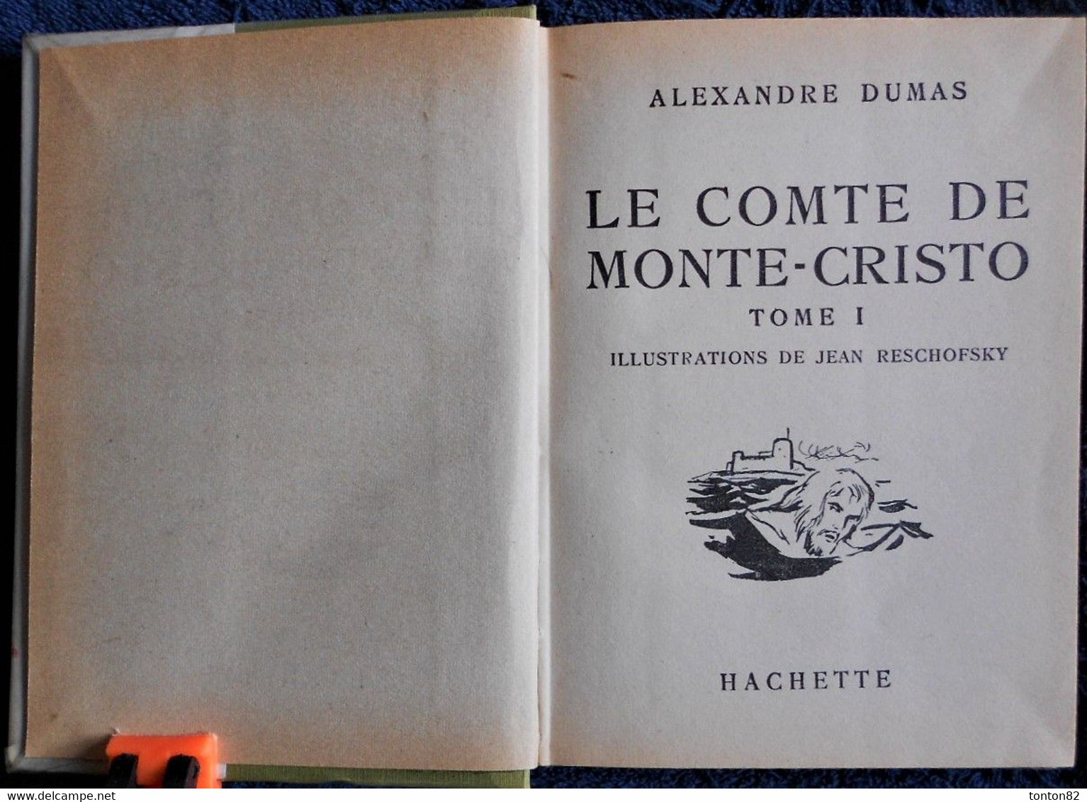 Alexandre Dumas - Le Comte De Monte-Cristo ( Tome I & II ) - Bibliothèque Verte - Hachette  - ( 1953 ) - Bibliothèque Verte