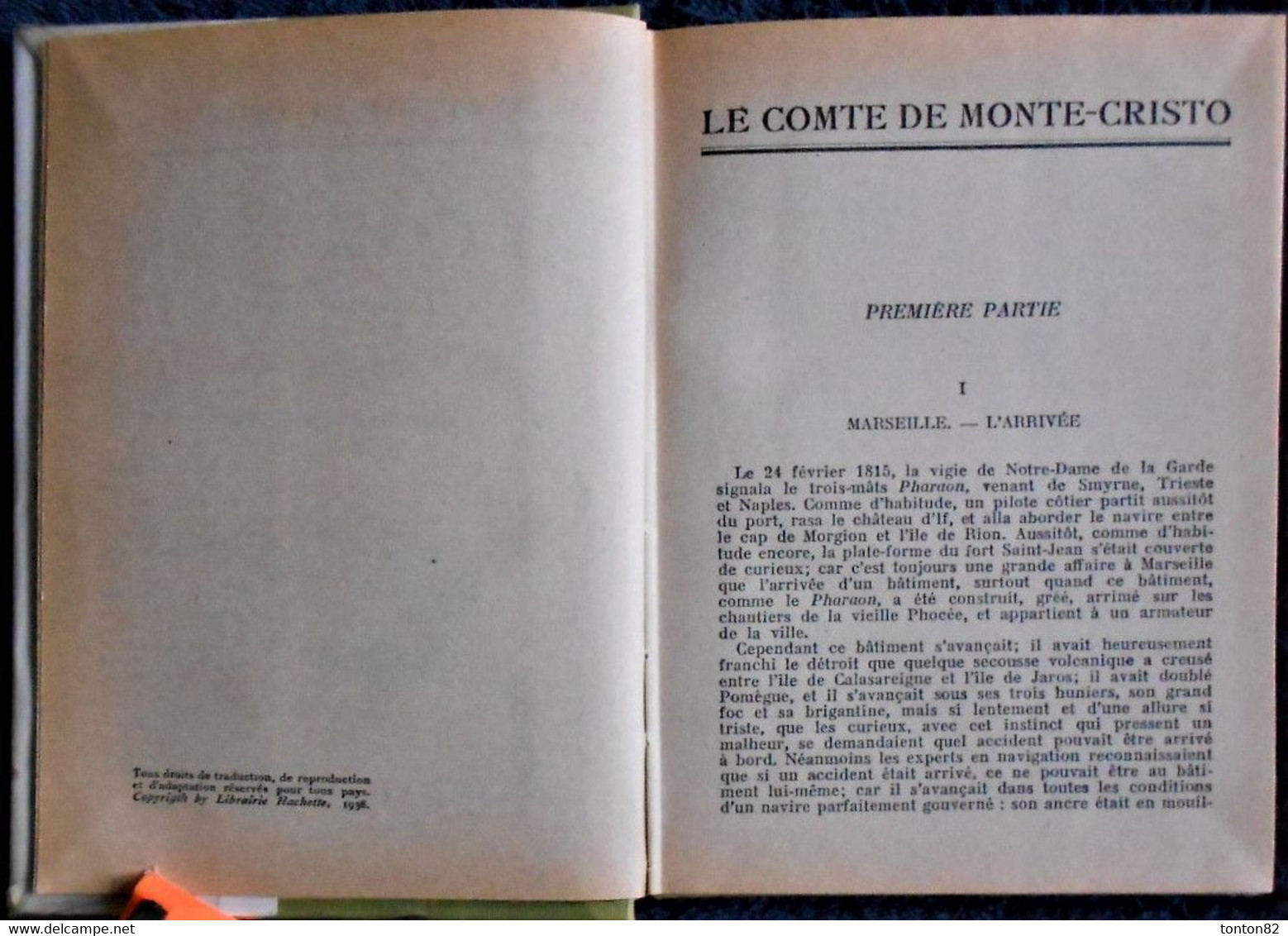 Alexandre Dumas - Le Comte De Monte-Cristo ( Tome I & II ) - Bibliothèque Verte - Hachette  - ( 1953 ) - Biblioteca Verde