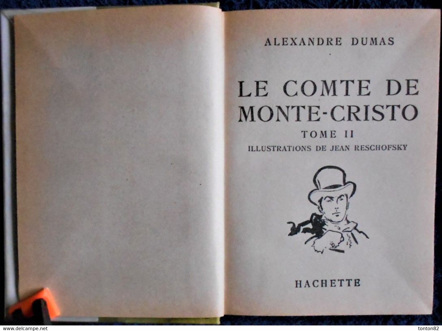 Alexandre Dumas - Le Comte de Monte-Cristo ( Tome I & II ) - Bibliothèque Verte - Hachette  - ( 1953 )