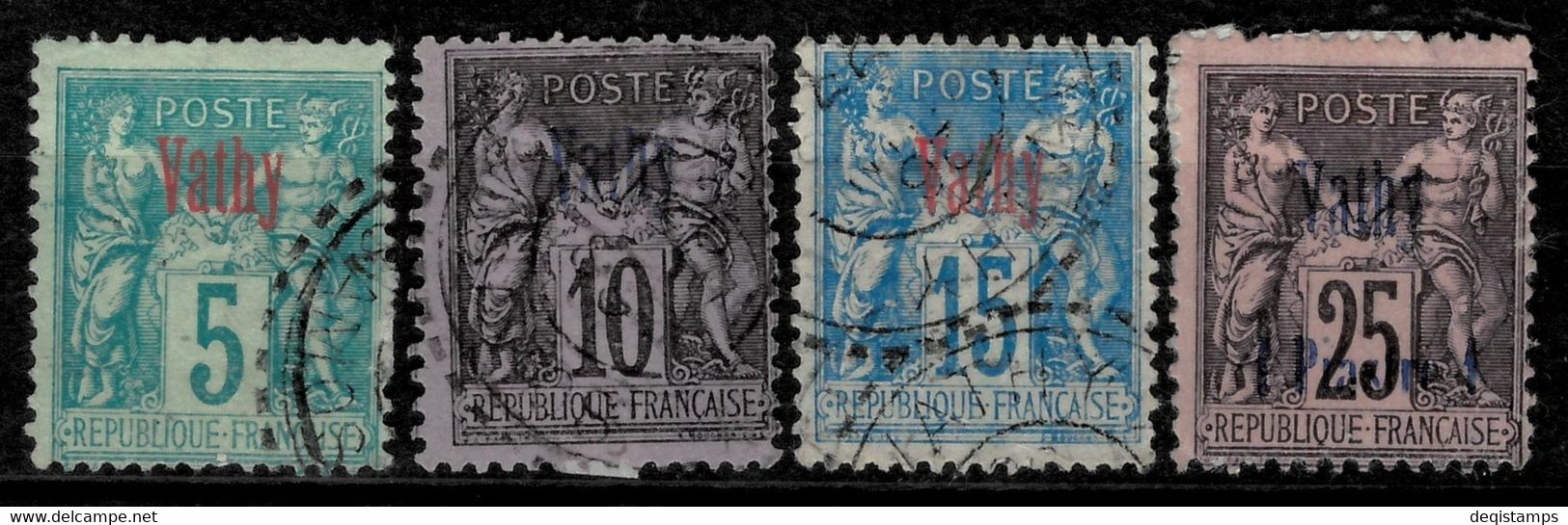 France French Office Port Vathy 1893 ☀ MH/used Lot - Oblitérés