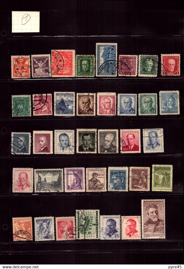 TCHECOSLOVAQUIE LOT DE 282 TIMBRES TOUTE PERIODE PRINCIPALEMENT OBLITERE LOT 101 - Collections, Lots & Series