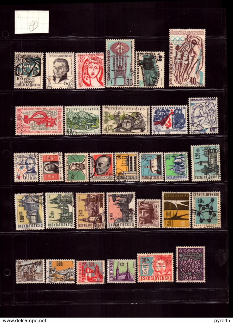 TCHECOSLOVAQUIE LOT DE 282 TIMBRES TOUTE PERIODE PRINCIPALEMENT OBLITERE LOT 101 - Collections, Lots & Séries