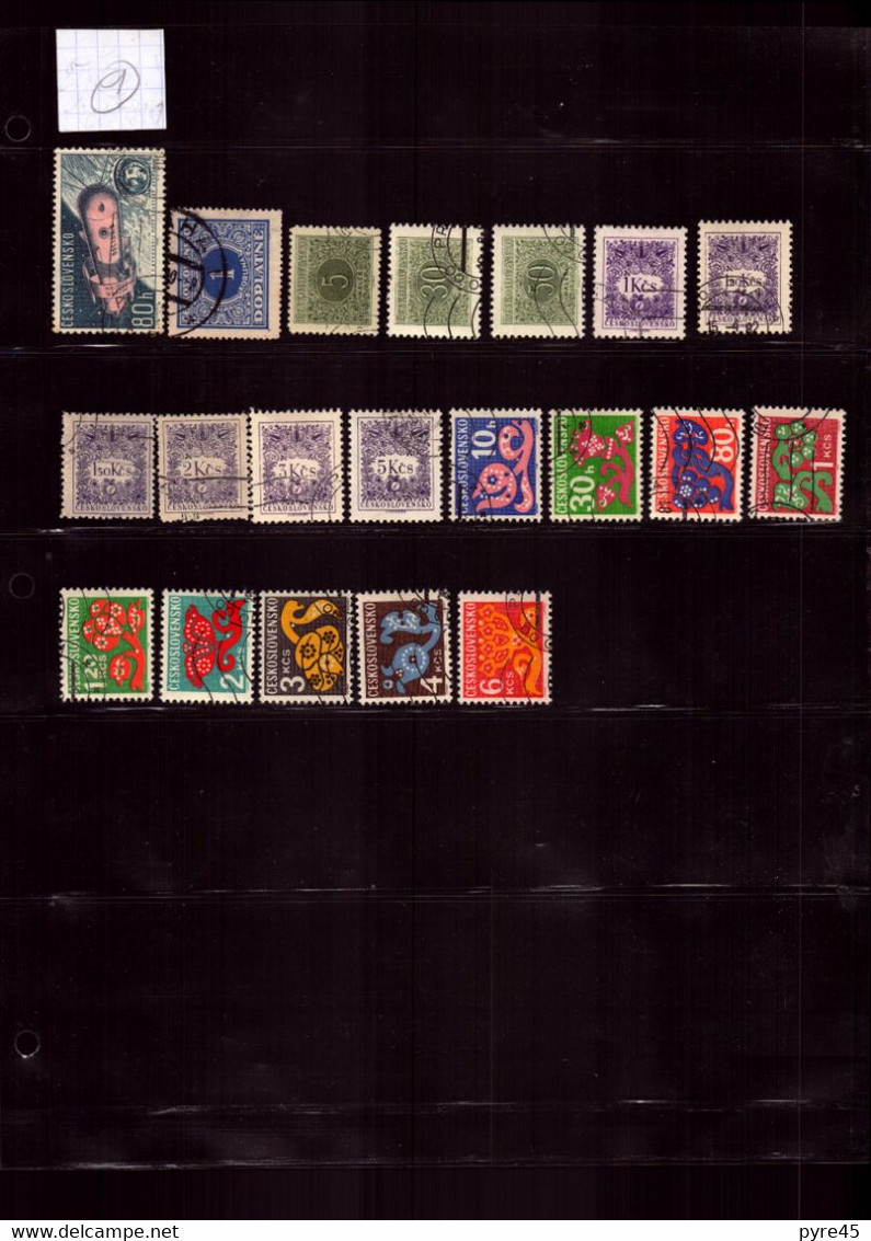 TCHECOSLOVAQUIE LOT DE 282 TIMBRES TOUTE PERIODE PRINCIPALEMENT OBLITERE LOT 101