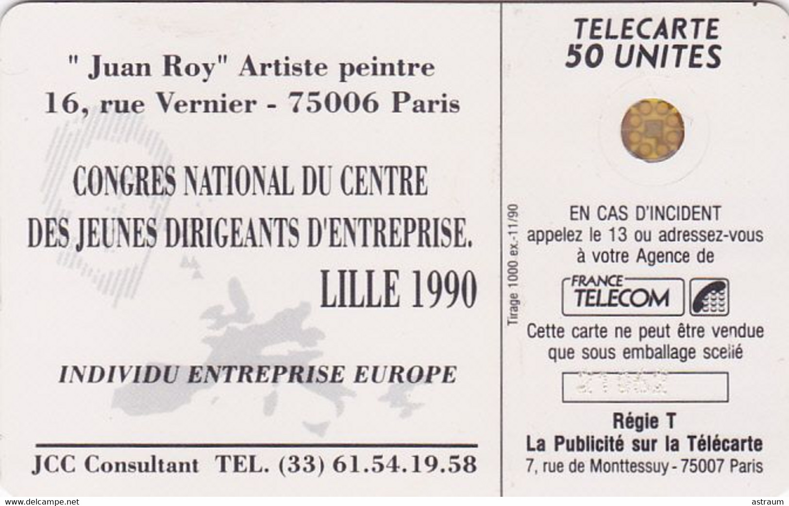 Telecarte Privée - D446 - Lille 90 - SC5ab - 1000 Ex  - 50 Un - 1990 - Privées