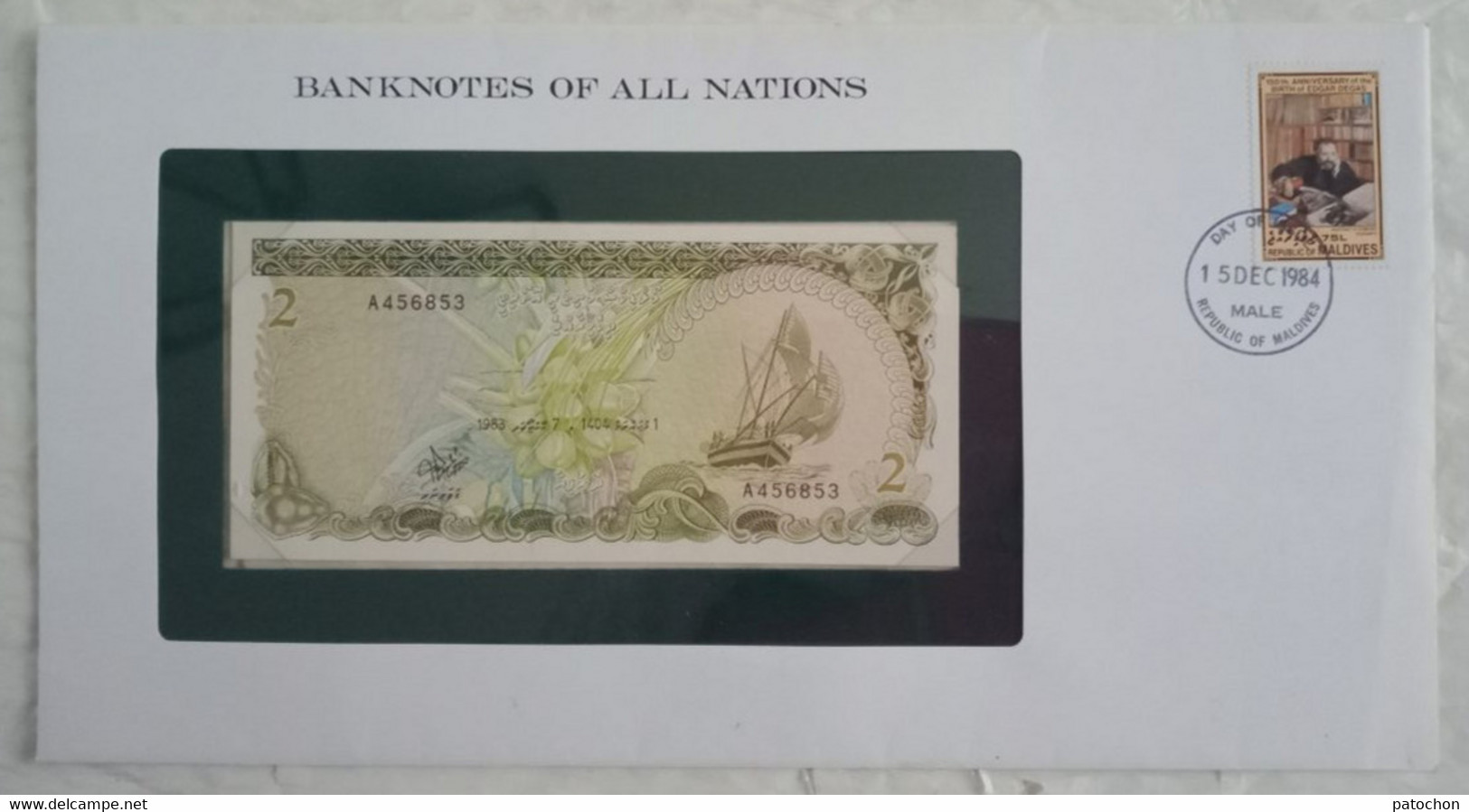 Billet Banque Des Maldives 2 Rufiyaa Banknotes Of All Nations UNC - Maldive