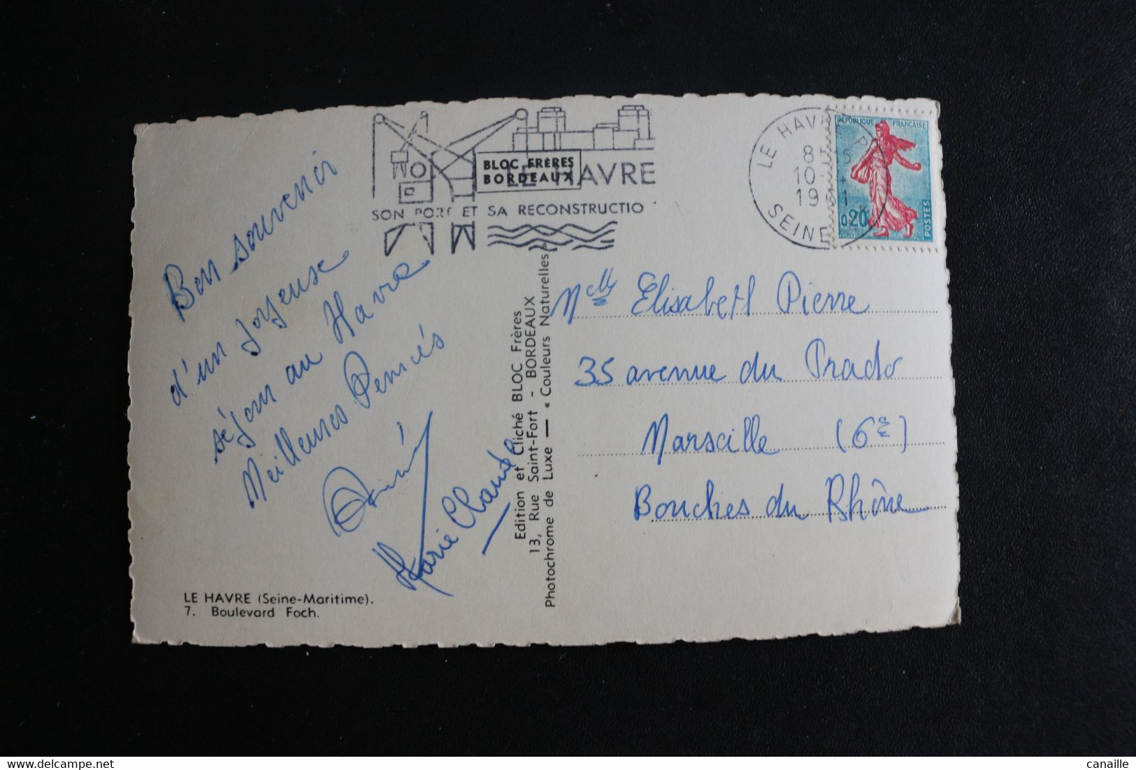 P-B 196 / [76] Seine Maritime  Le Havre, Boulevard Foch - Square St Roch.  / 1961 - Square Saint-Roch