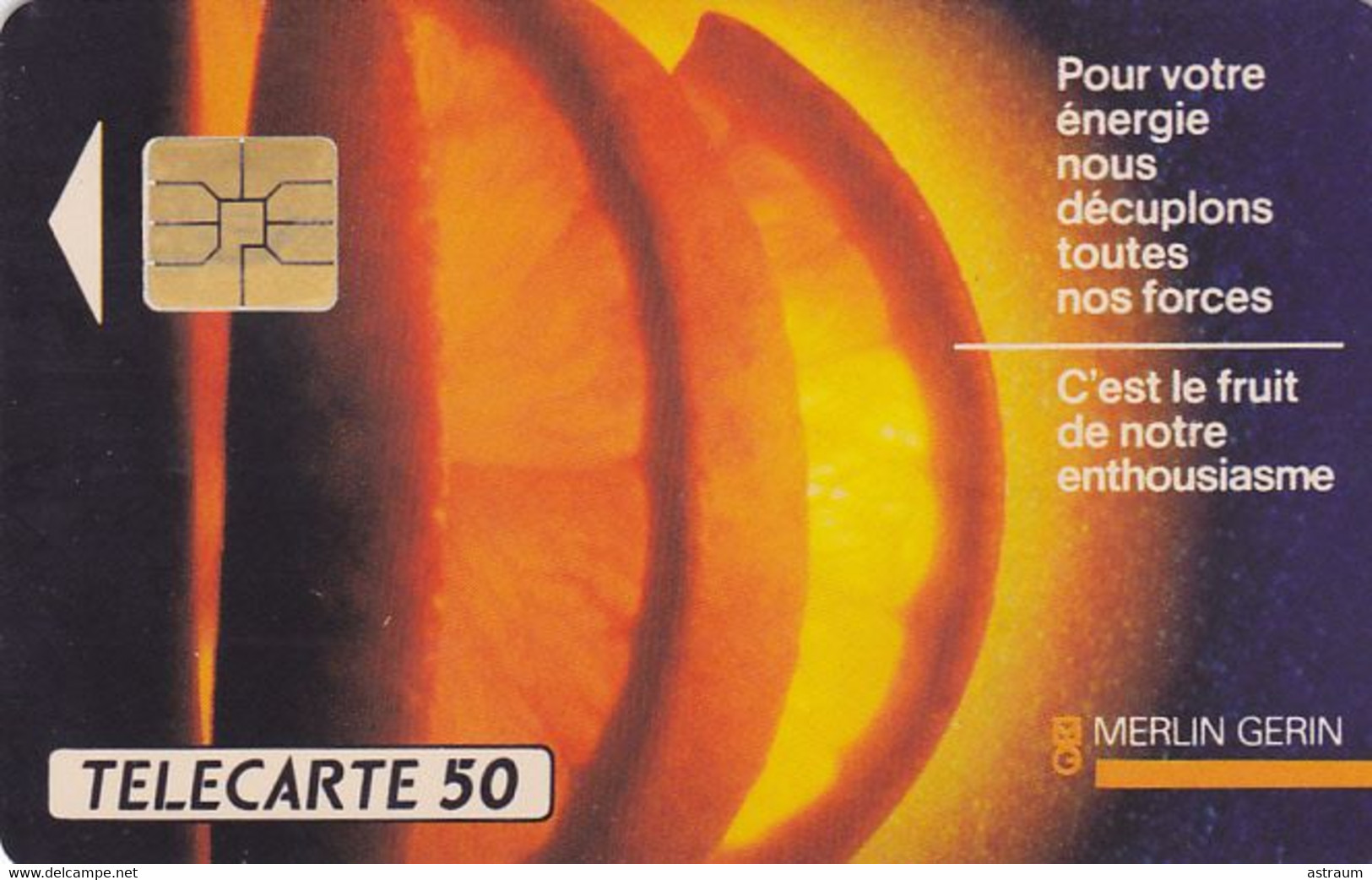 Telecarte Privée - D492 -- Merlin Gerin ( Orange En Tranches ) )- SO3 - 5000 Ex  - 50 Un - 1990 - Privat