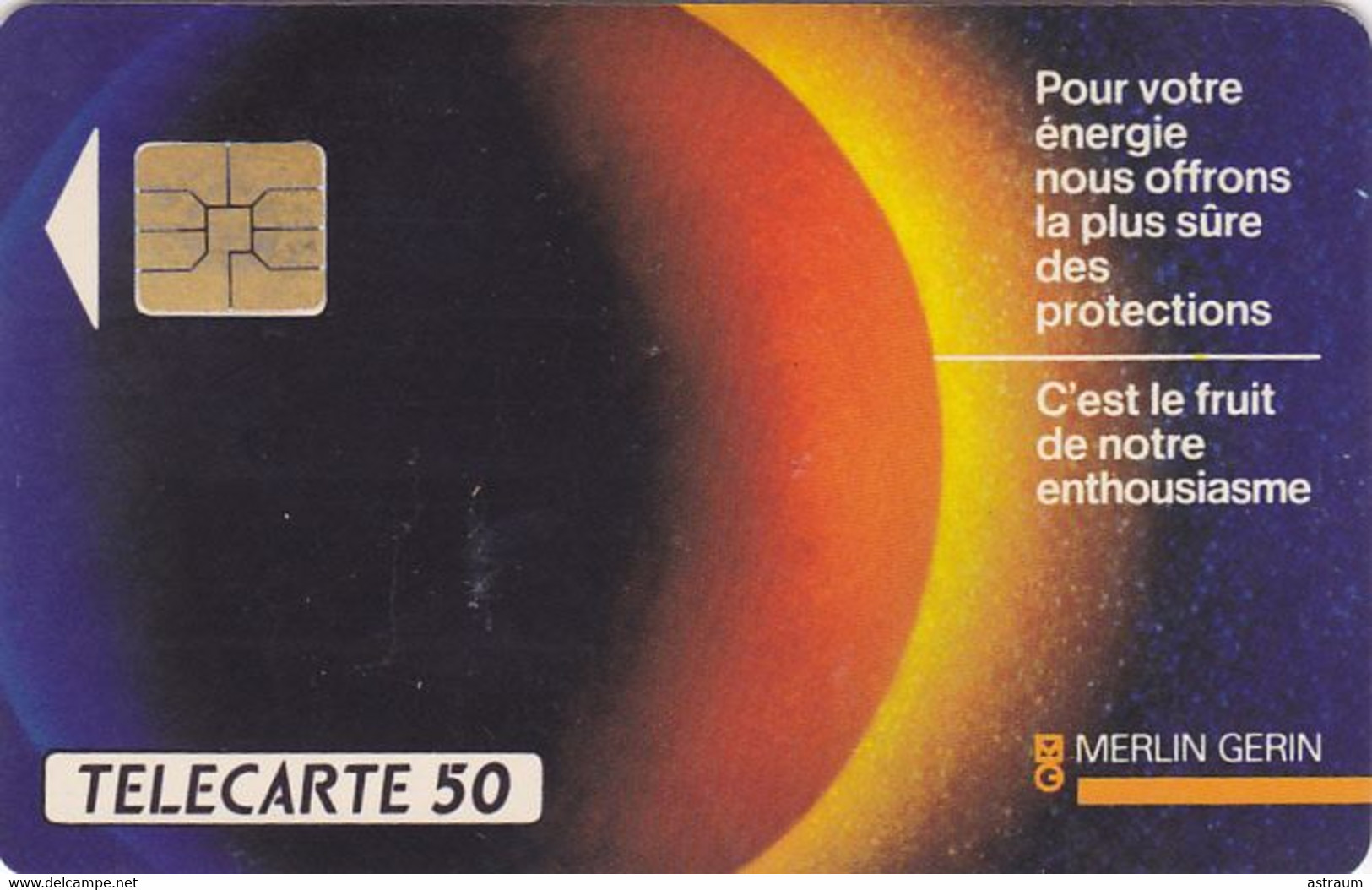 Telecarte Privée - D493 -- Merlin Gerin ( Orange Entiere ) )- SO3 - 5000 Ex  - 50 Un - 1990 - Privat