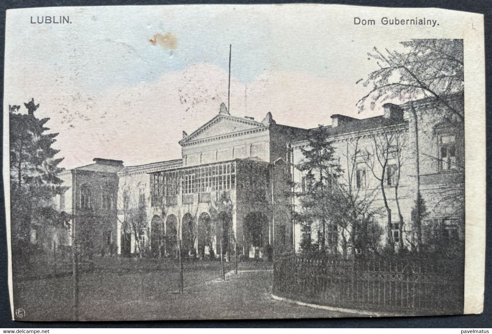 Poland  1916 Feldpost Austrian Period  Postcard Lublin 2.4.1916 Lublin Dom Gubernialny - Cartas & Documentos