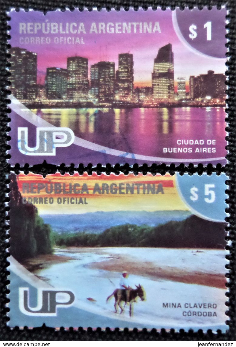 Timbre D'Argentine 2008 Tourist Attractions  Stampworld N° 3251 Et 3254 - Oblitérés