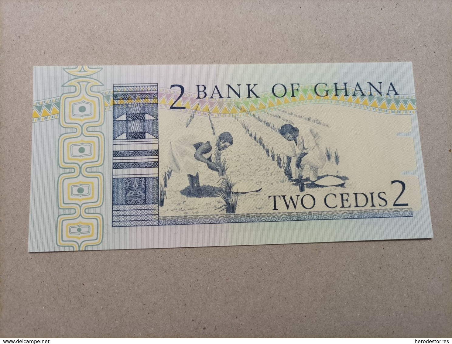 Billete De GHANA De 2 Cedis Serie AA0016221, Año 1979, UNC - Ghana