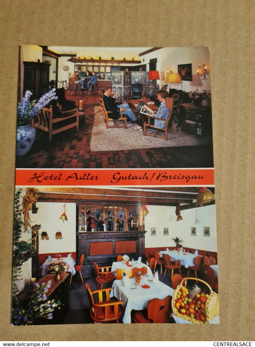 Carte GUTACH HOTEL RESTAURANT ADLER - Gutach (Breisgau)