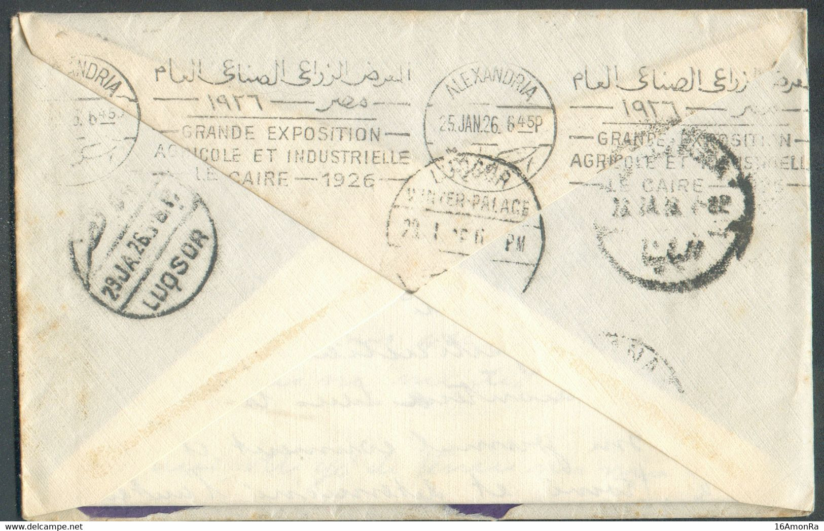 WINTER PALACE HOTEL - Incoming From Belgium 1Fr. Montenez Obl. Sc LEUVEN LOUVAIN 19-I-1926 To Abydos - Bahana (Upper Egp - Cartas & Documentos