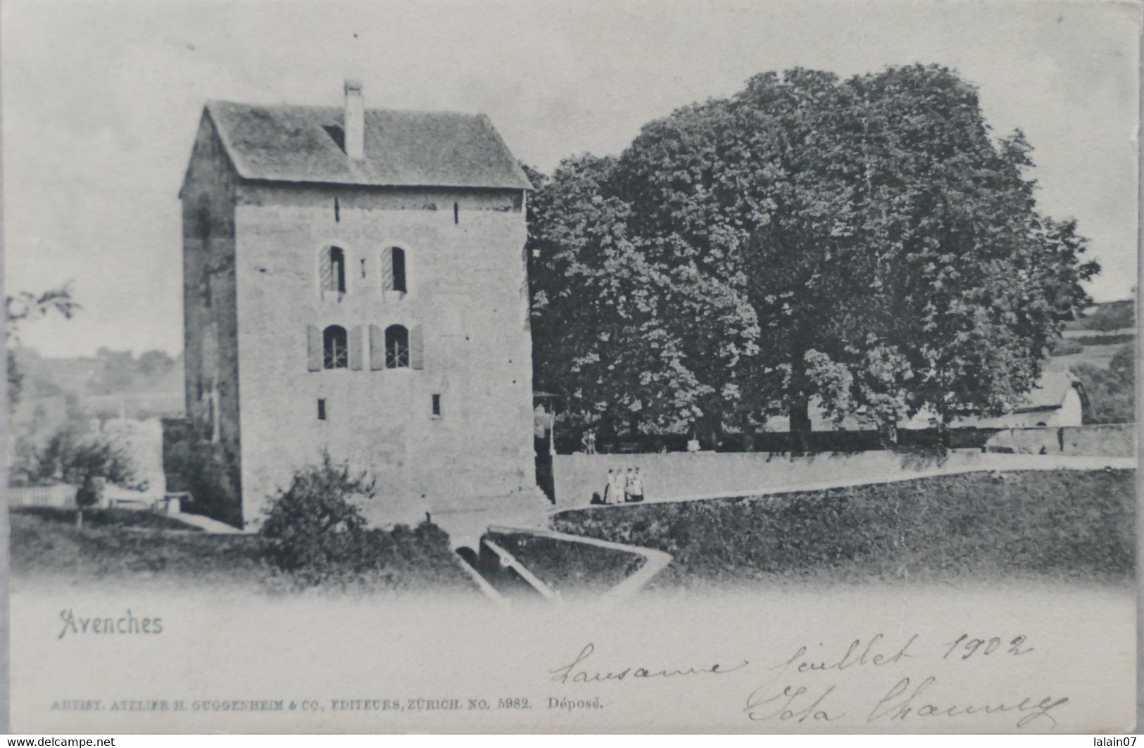 C. P. A. : Suisse : Vaud : AVENCHES,  Batiment Du Musée(?), Timbre En 1902 - Avenches