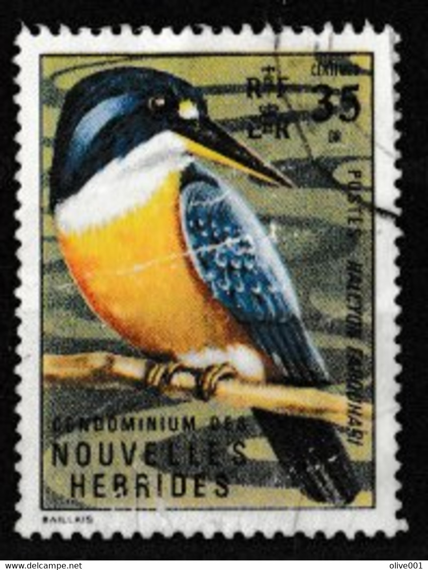 Nouvelle-Hébrides - 1974 - Y&T N° 386 - Faune Oiseaux Halcyon - Tp Obli (0) - Used (0) - Usato (0) - Usati