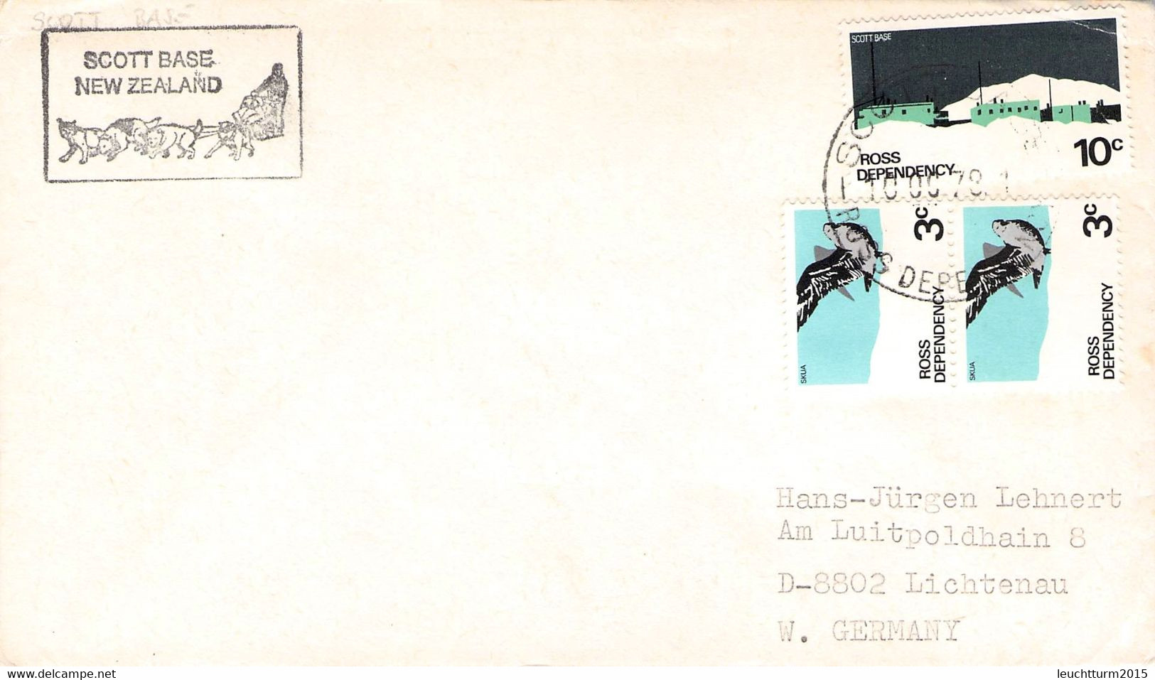 ROSS DEPENDENCY - LETTER 1978 SCOTT BASE > GERMANY / ZG25 - Storia Postale