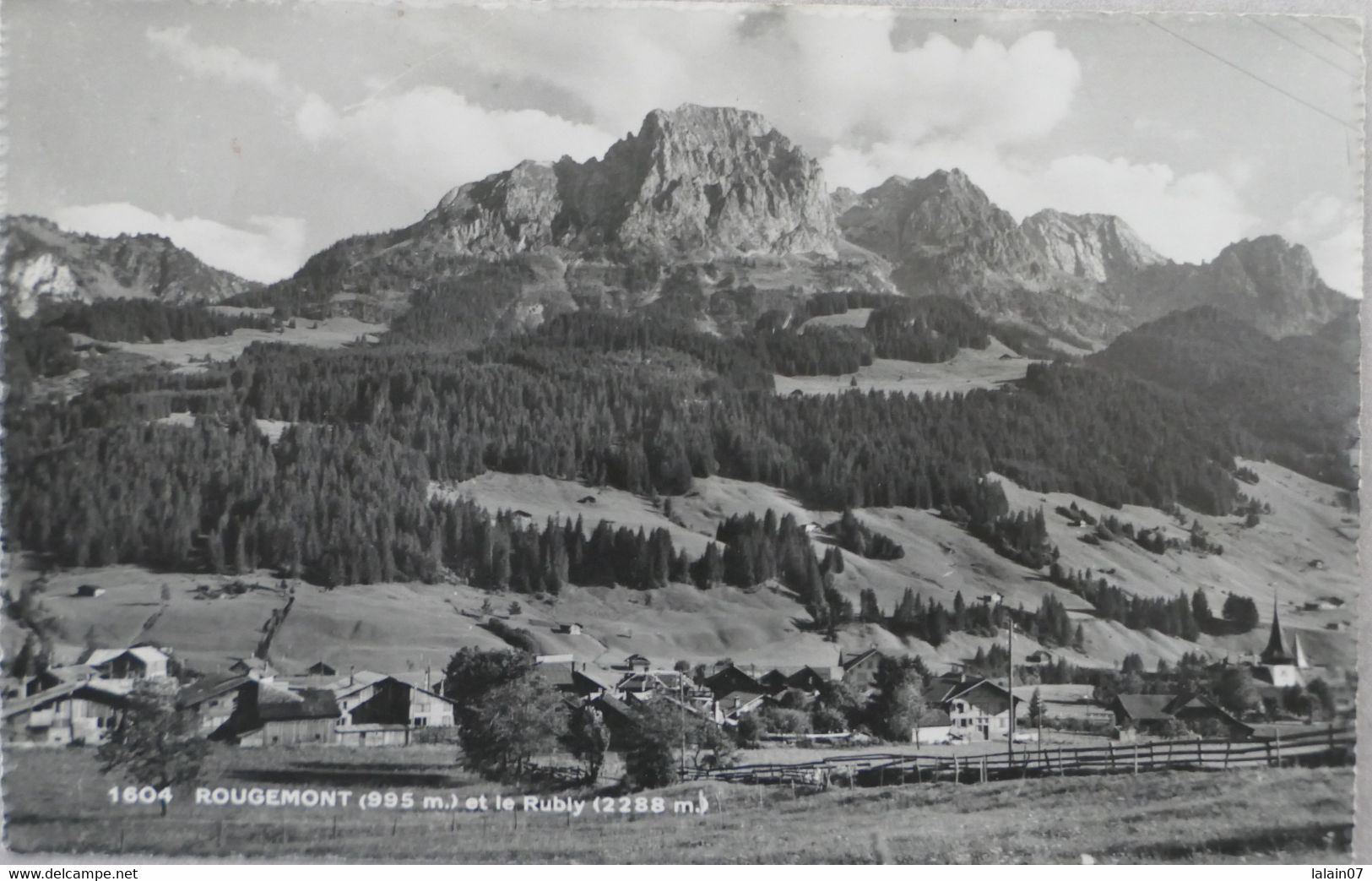 Carte Postale : Suisse : Vaud : ROUGEMONT Et Le Rubly, Timbre En 1953 - Rougemont