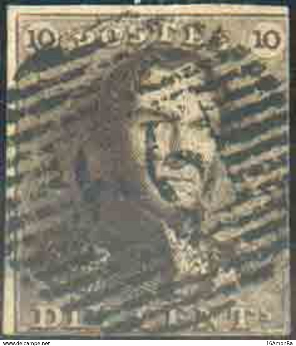 N°1 - Epaulette 10 Centimes Brune, Obl. P.66 JODOIGNE centrale Et Droite. - TB - 20563 - 1849 Epauletten