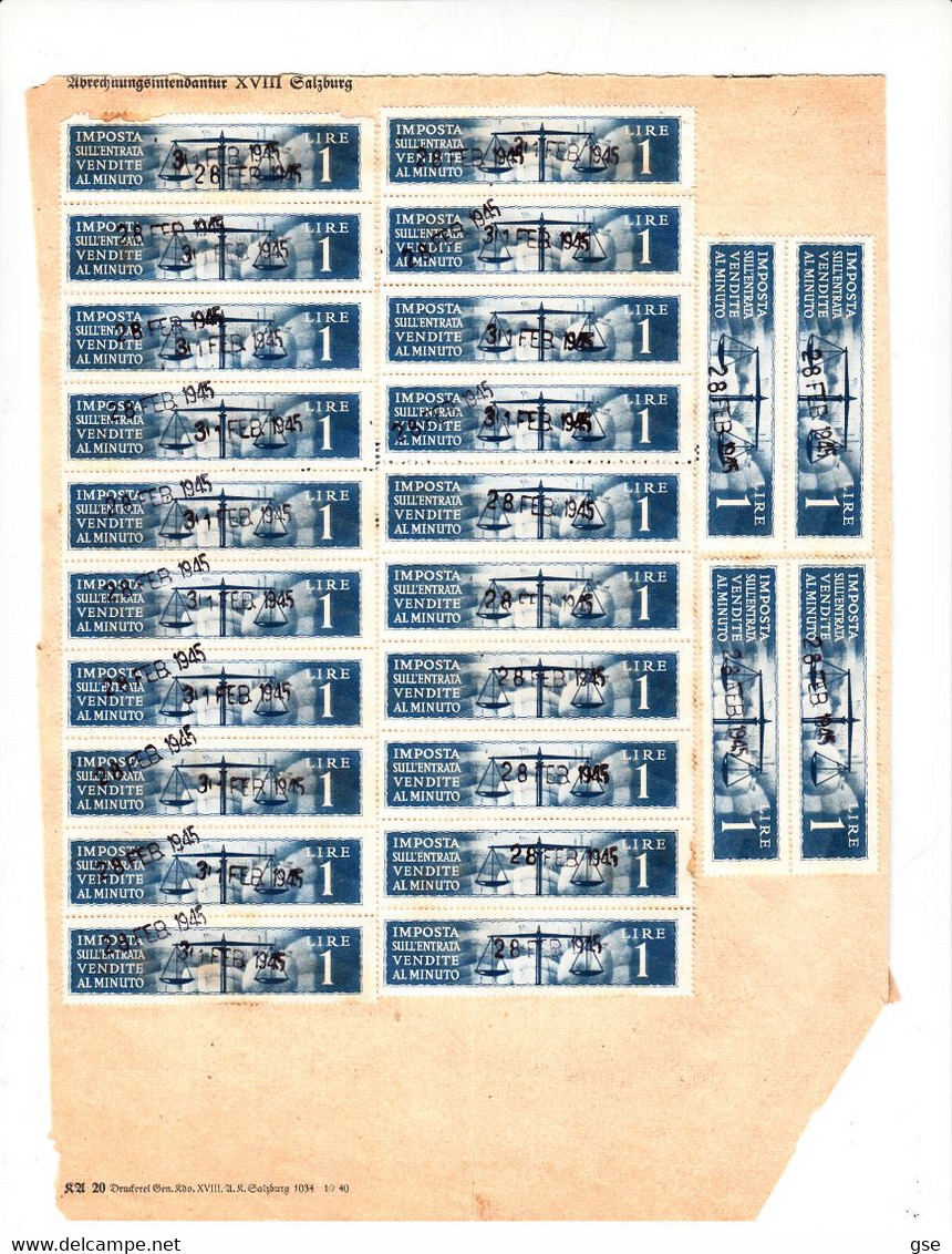 ITALIA  1945 - Blocco 24  (marca  Imposta Su Entrata) - Revenue Stamps