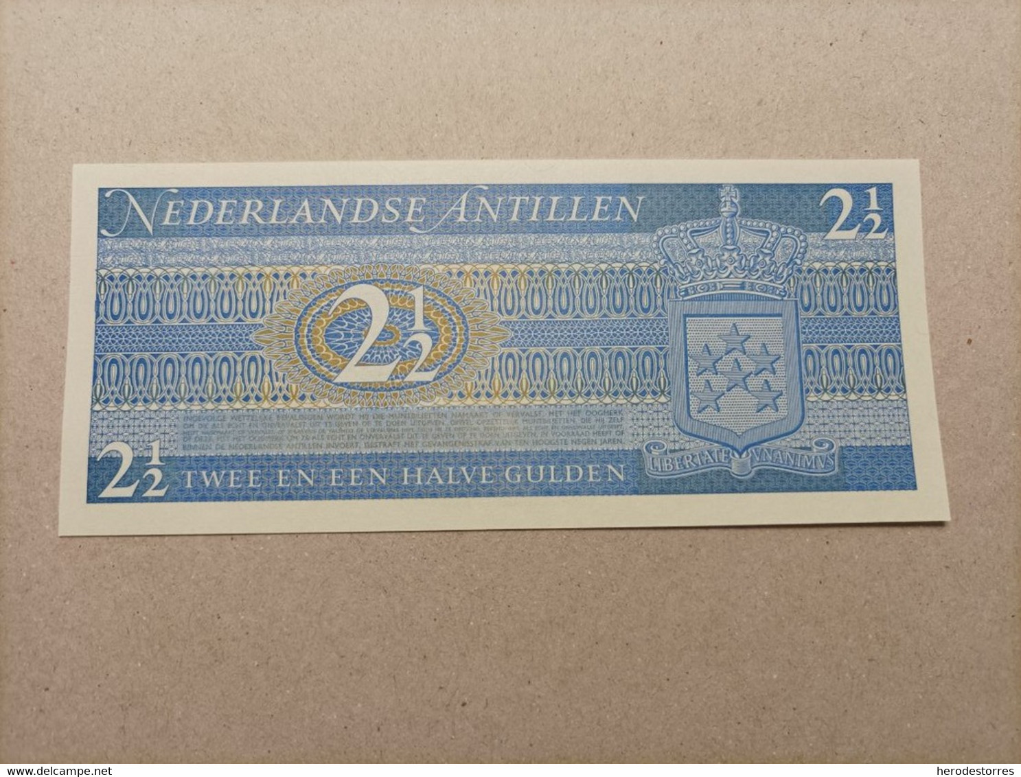 Billete De Las Antillas Holandesas De 1/2 Gulden, Año 1979, UNC - Nederlandse Antillen (...-1986)