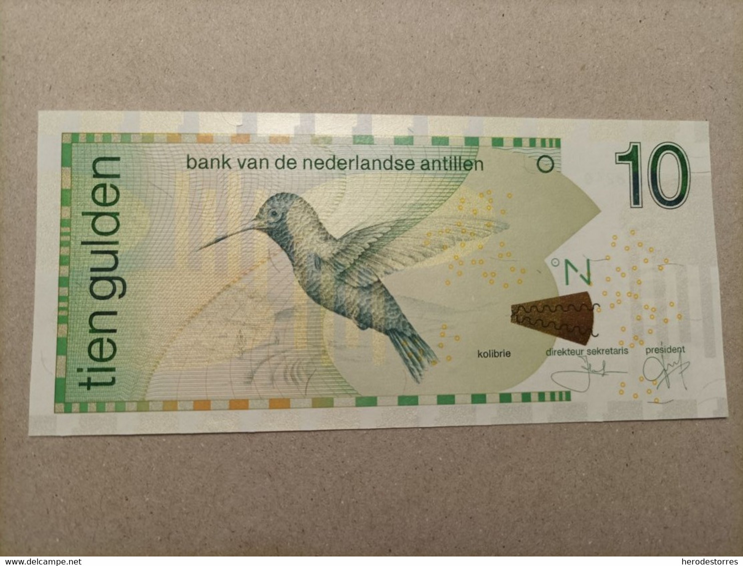 Billete De Las Antillas Holandesas De 10 Gulden, Año 2016, UNC - Niederländische Antillen (...-1986)