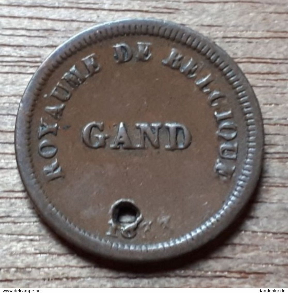 BELGIQUE GAND MONNAIE FICTIVE 1 CENTIME GROS 1, SANS POINT, PERFOREE - 1 Cent