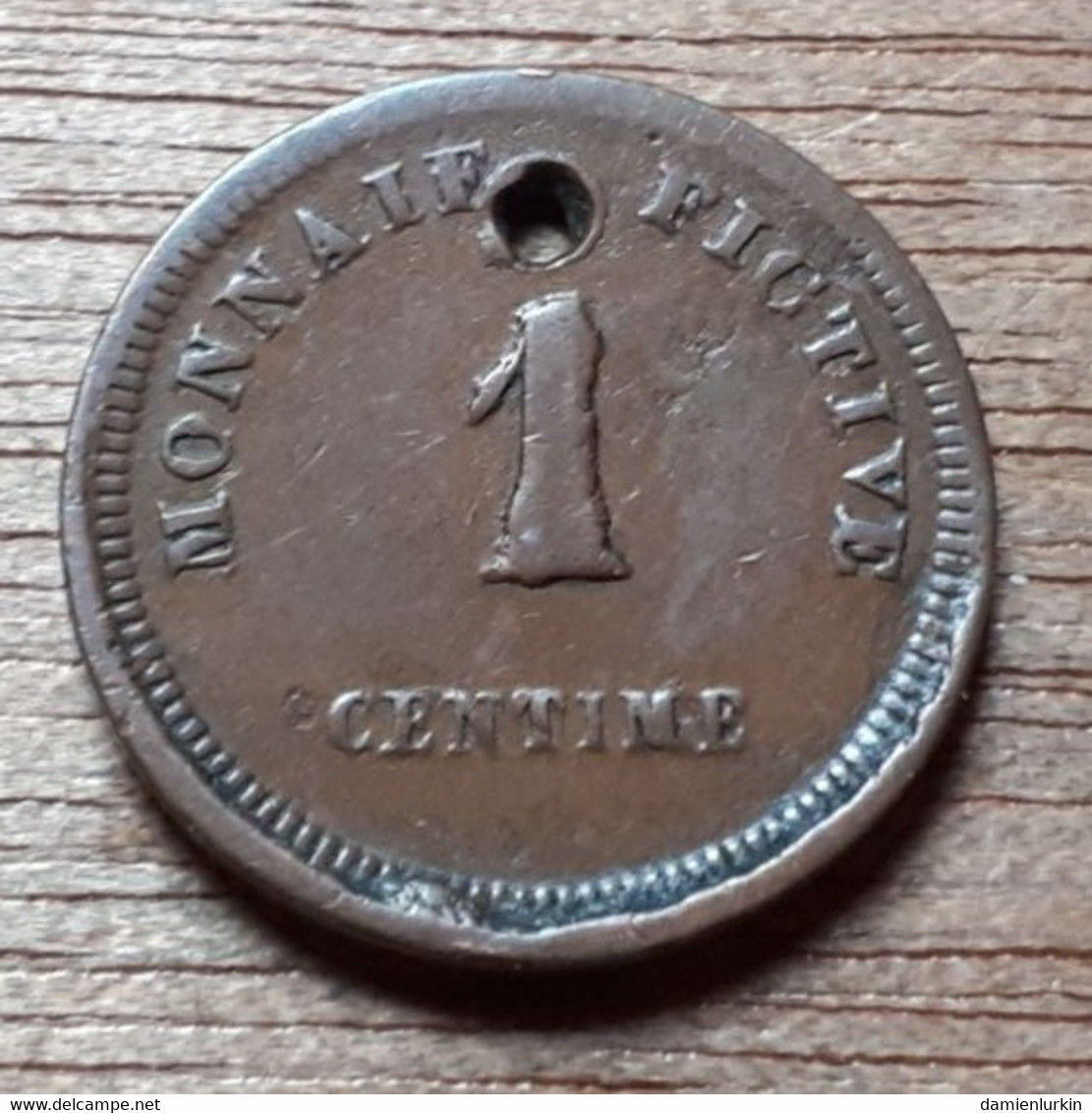 BELGIQUE GAND MONNAIE FICTIVE 1 CENTIME GROS 1, SANS POINT, PERFOREE - 1 Cent