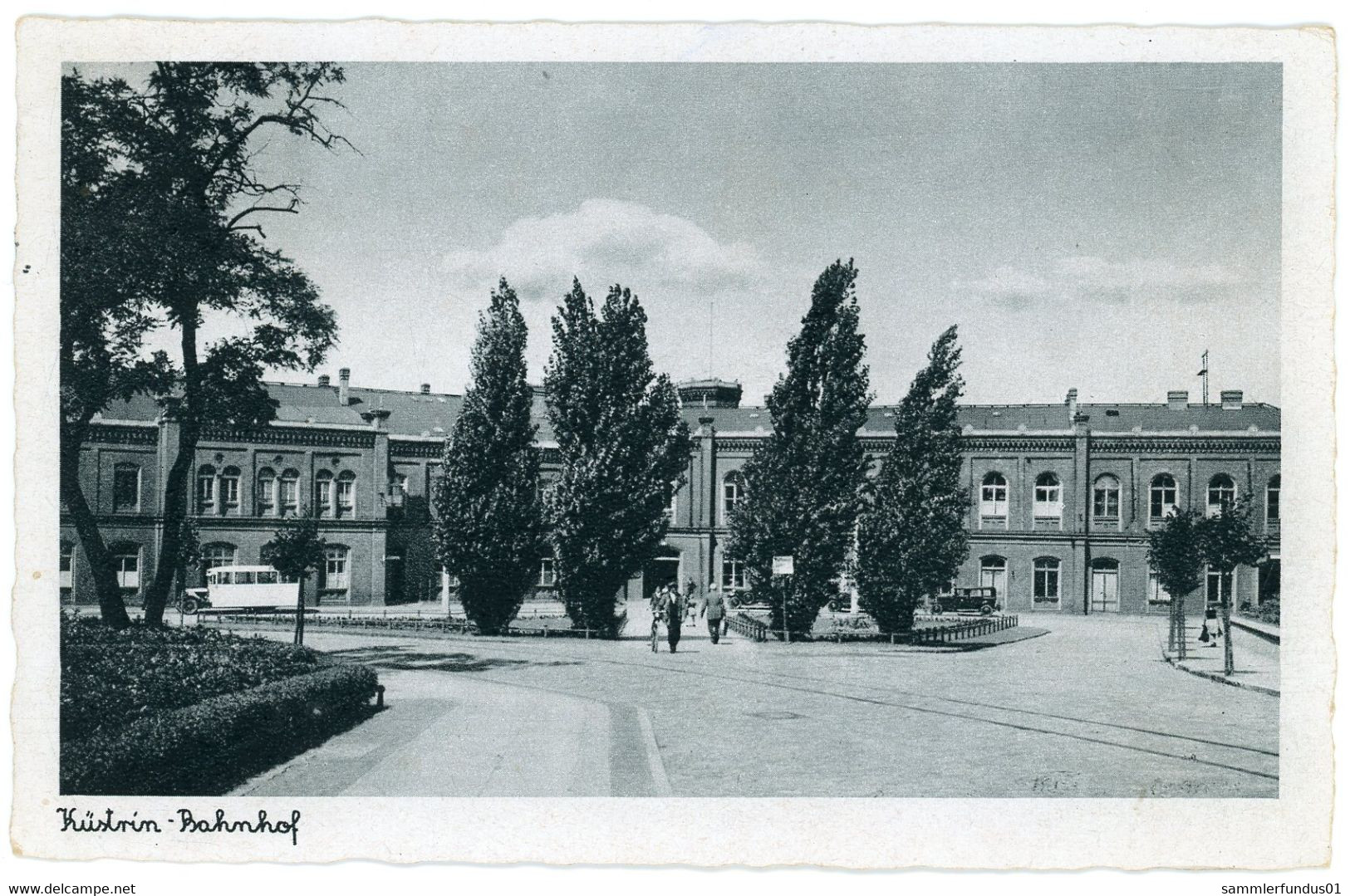 AK/CP Küstrin  Bahnhof   Kostrzyn Nad Odra  Gel/circ.ca. 1942  Erhaltung/Cond.  2   Nr. 1596 - Neumark