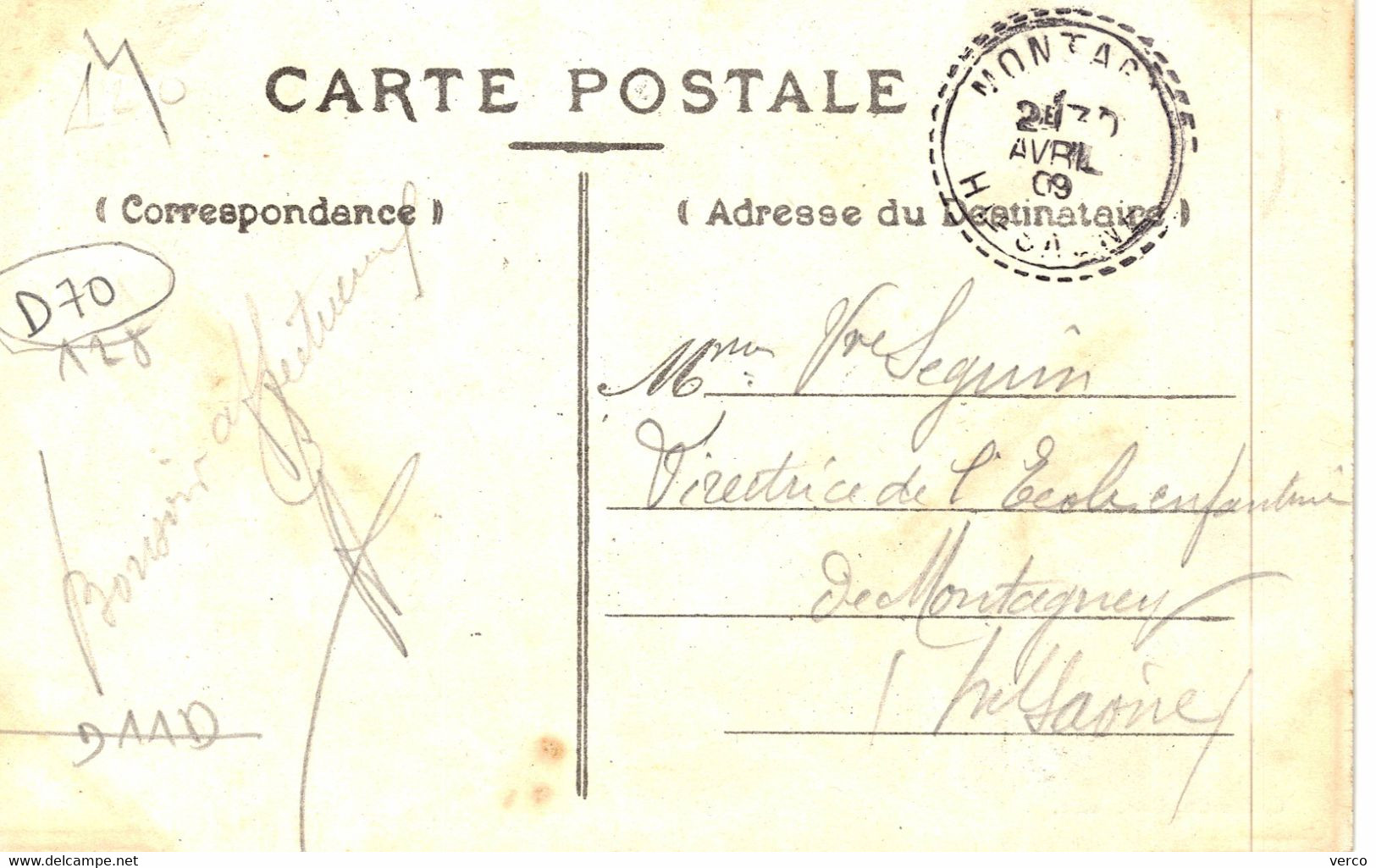 CARTE POSTALE  Ancienne De VITREY - Vitrey-sur-Mance