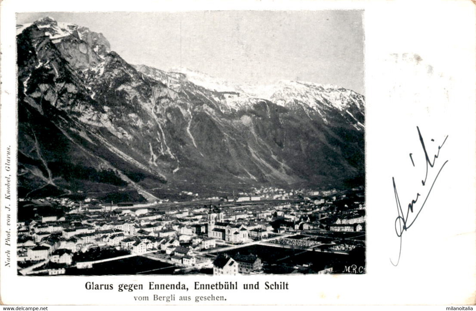 Glarus Gegen Ennenda, Ennetbühl Und Schilt Vom Bergli Aus Gesehen * 23. 3. 1901 - Ennenda
