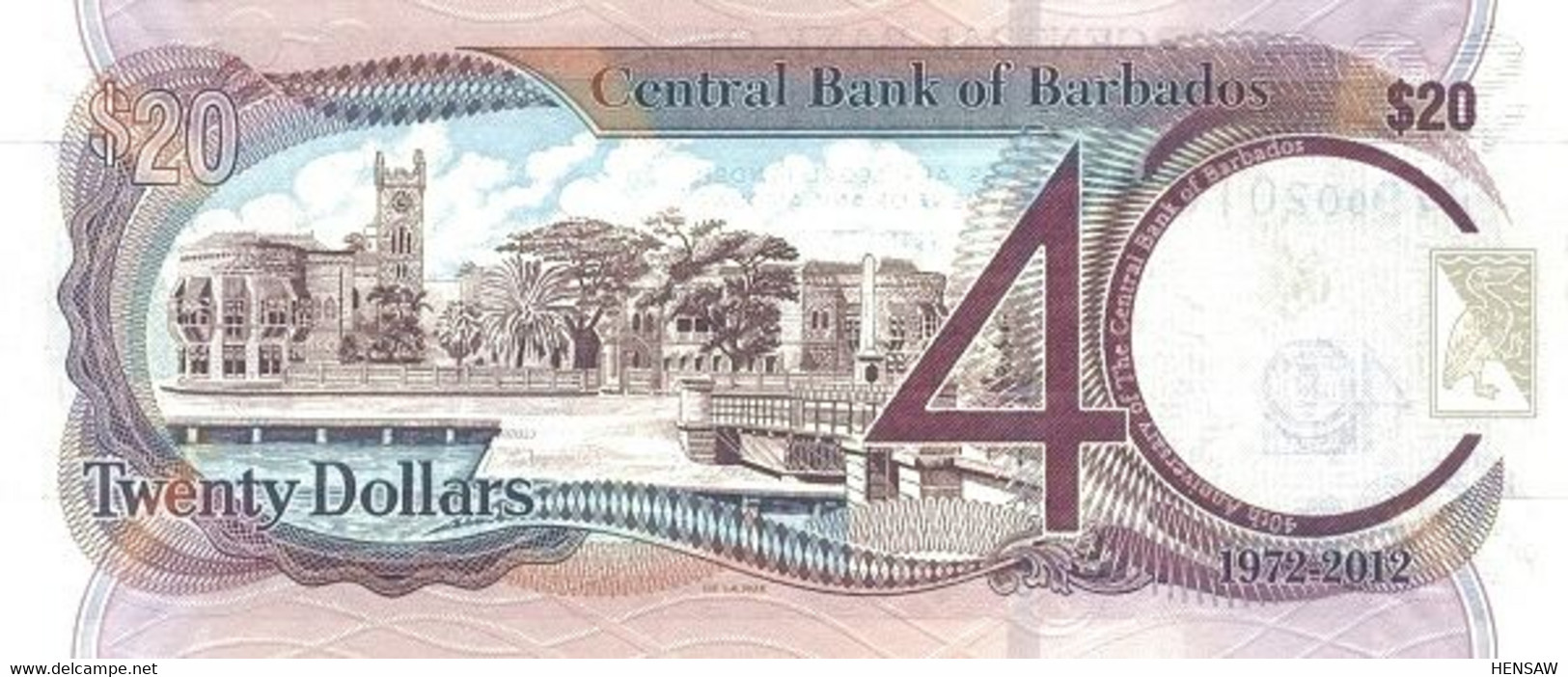 BARBADOS 20 DOLLARS P 72 2012 UNC SC NUEVO - Barbades