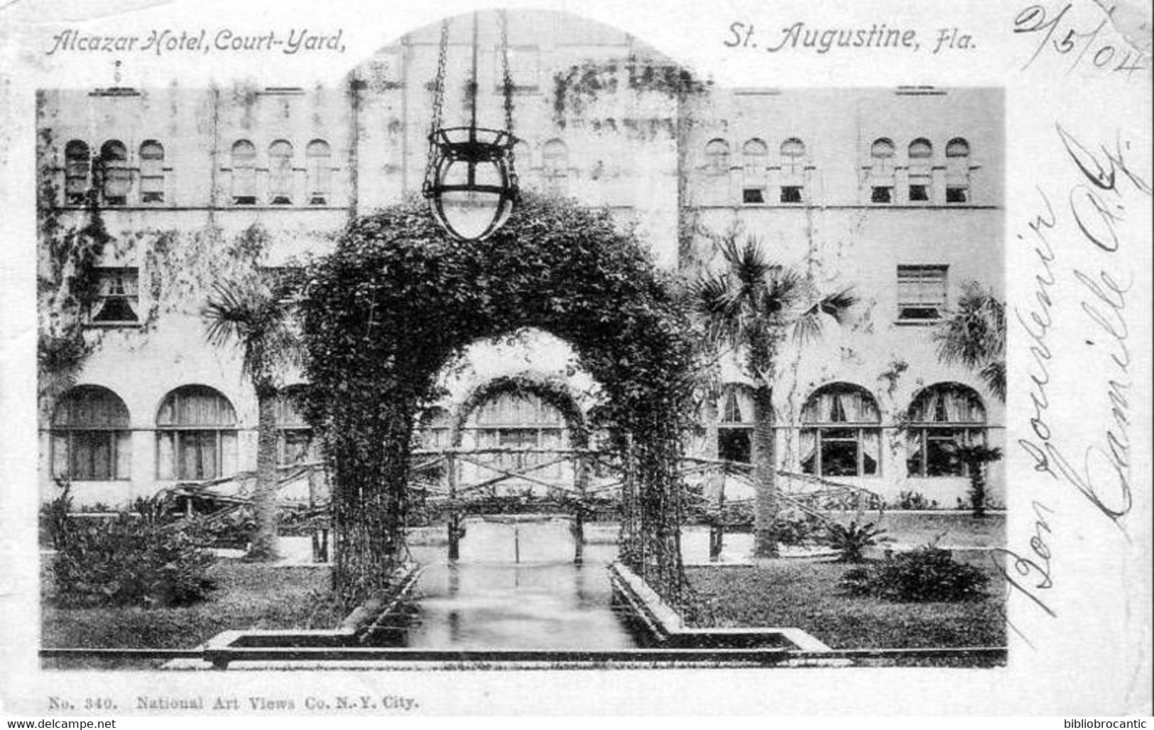 U.S. A./ Precursor Postcard 1904 / FLORIDA < ALCAZAR HOTEL, COURT-YARD - ST AUGUSTINE FLA. - St Augustine