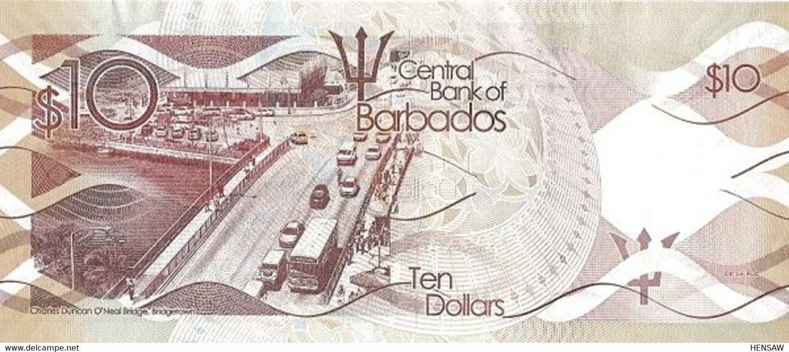 BARBADOS 10 DOLLARS P 75a 2013 UNC SC NUEVO - Barbados (Barbuda)