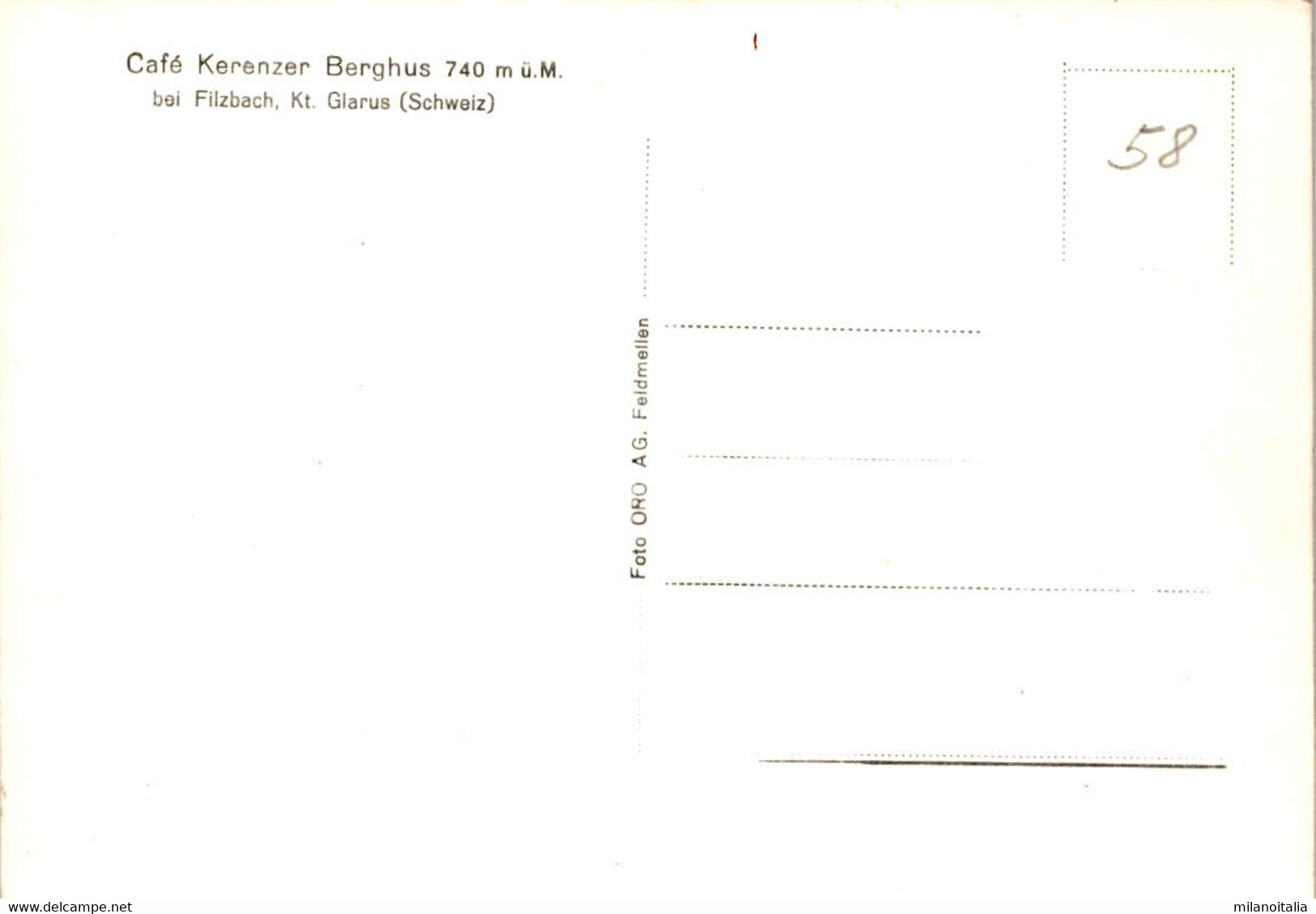 Café Kerenzer Berghus Bei Filzbach, Kt. Glarus (58) - Filzbach