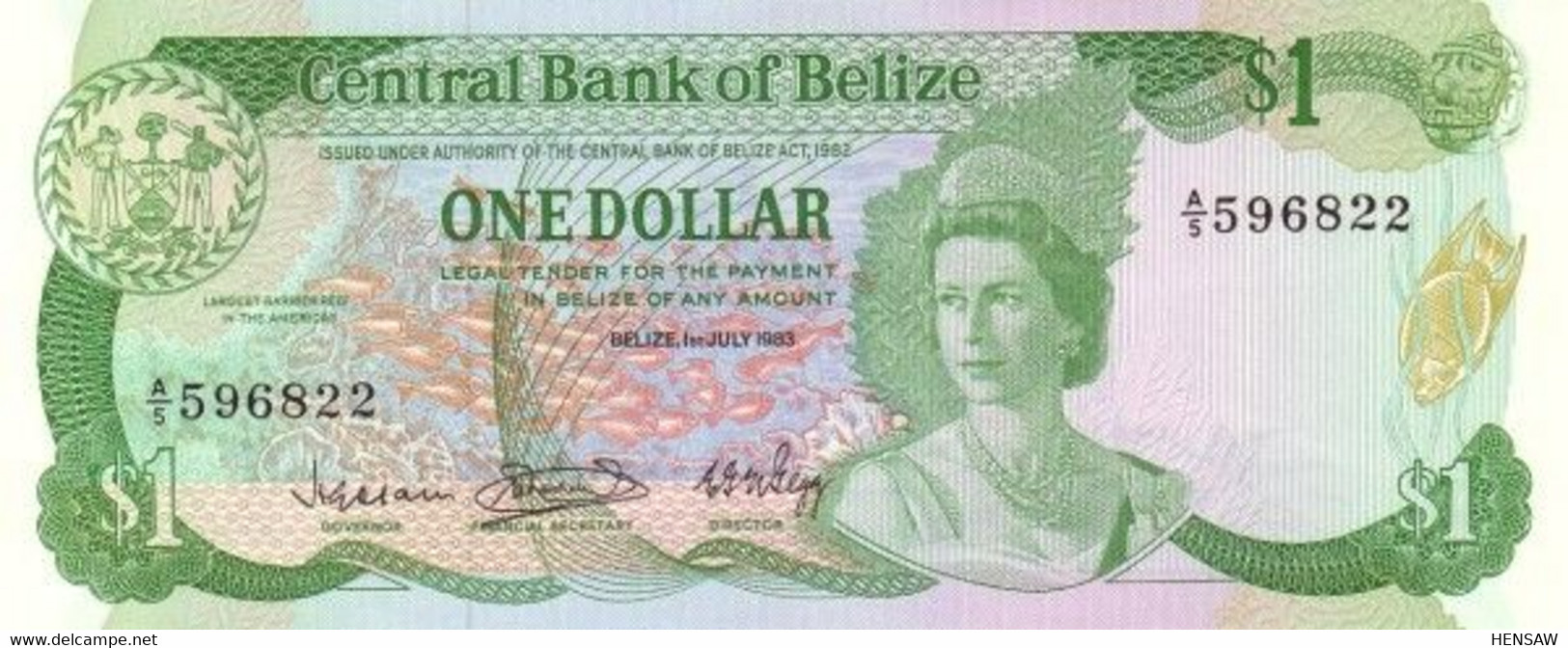 BELIZE 1 DOLLAR 1983 P 43 UNC SC NUEVO - Belize