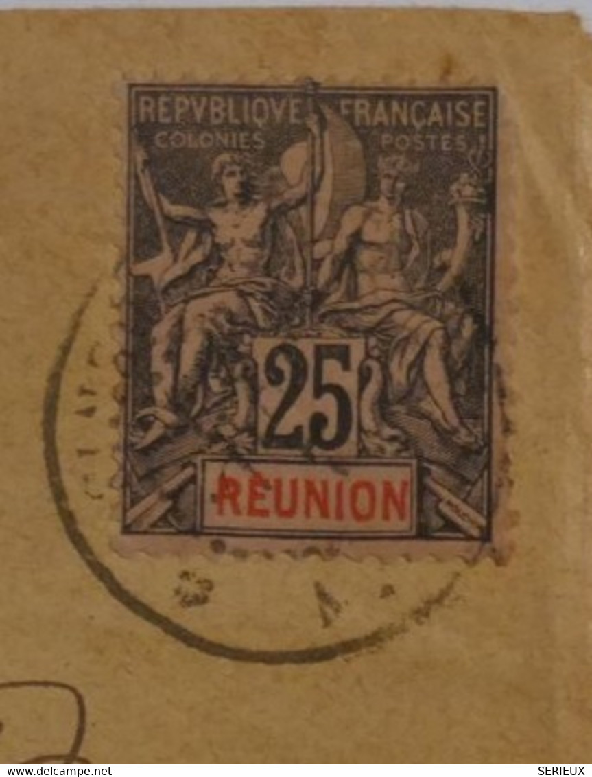 BK5 LA REUNION  BELLE  LETTRE RR 1897  SAINT DENIS  AU CHATEAU DE CASSE GIRONDE FRANCE +C. OCTOGONAL +AFFR PLAISANT ++++ - Storia Postale